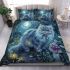 Persian cat in ethereal moonlit glades bedding set
