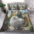 Persian cat in fairytale castle courtyards bedding set