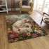 Persian cat in flower gardens area rugs carpet