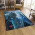 Persian cat in futuristic megacities area rugs carpet