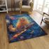 Persian cat in galactic explorations area rugs carpet