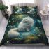 Persian cat in magical fairy ring clearings bedding set