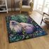 Persian cat in magical herbal gardens area rugs carpet