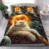 Persian cat in solar system explorations bedding set