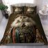 Persian cat in traditional attire bedding set