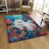 Persian cat in underwater coral reefs area rugs carpet