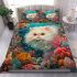 Persian cat in underwater coral reefs bedding set