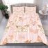 Pink and gold butterflies pattern bedding set