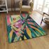 Pink and green tree frog on the edge area rugs carpet