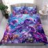 Pink and purple baby turtles with big eyes bedding set