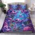 Pink and purple baby turtles with big eyes bedding set