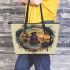 Pirates and dream catcher leather tote bag