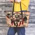 Pirates and dream catcher leather tote bag