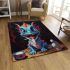 Playful blue dragon still life area rugs carpet