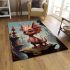 Playful dragon by the water area rugs carpet