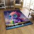 Playful dragon by water area rugs carpet