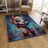 Playful dragon in the night area rugs carpet