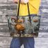 pumpkin grinchy smile and skeleton king 3D Leather Tote Bag