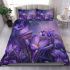 Purple crocuses with butterflies bedding set