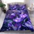 Purple crocuses with butterflies bedding set