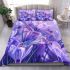 Purple crocuses with purple butterflies bedding set