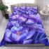 Purple crocuses with purple butterflies bedding set