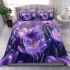 Purple crocuses with purple butterflies bedding set