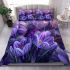 Purple crocuses with purple butterflies bedding set