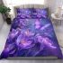 Purple crocuses with purple butterflies bedding set