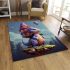 Purple dragon's moonlit gathering area rugs carpet