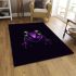 Purple frog with bright green eyes and on a solid area rugs carpet