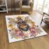 Queen bee sitting on top of honeycomb area rugs carpet