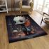 Quirky dino and glowing mushrooms area rugs carpet