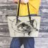 Ragdoll cats and dream catcher 24 leather tote bag