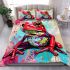 Red cute cartoon frog bedding set