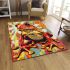 Red cute cartoon frog area rugs carpet