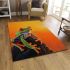 Red eyed tree frog on hilltop bright sunrise area rugs carpet