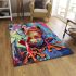 Red frog with big eyes colorful cartoon style graffiti area rugs carpet