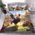 Rooster festive celebration bedding set