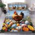 Rooster's springtime charm a floral egg haven bedding set