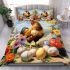 Rustic rooster a colorful springtime scene bedding set