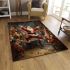 Santa's magical gathering spreading joy and holiday spirit area rugs carpet