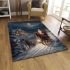 Santa's magical sleigh ride area rugs carpet