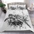 Sea turtle with a splash water effect bedding set