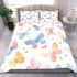 Seamless pattern of colorful butterflies bedding set