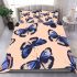 Seamless pattern with a digital illustration of blue butterflies bedding set