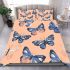 Seamless pattern with a digital illustration of blue butterflies bedding set