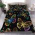 Seamless pattern with colorful neon butterflies bedding set