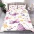 Seamless pattern with colorful pastel butterflies bedding set