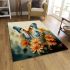 Serene butterfly garden area rugs carpet